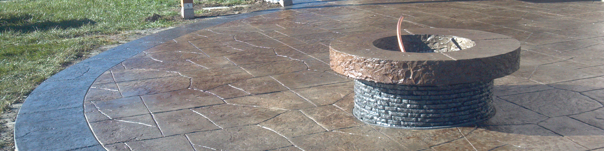 Stamped and Colored Concrete Patios